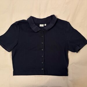 Sunday Best Midnight Blue Polo Top